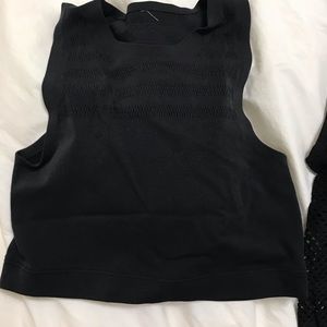 Lululemon cropped bra and mesh tank